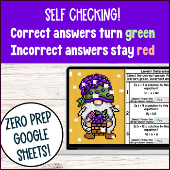 Substitution in Equations & Inequalities Digital Pixel Art — preview page 3 of 4
