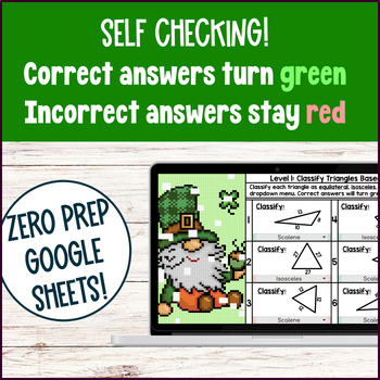 Classifying Triangles Scalene Isosceles Equilateral Pixel Art Google Sheets — preview page 3 of 4