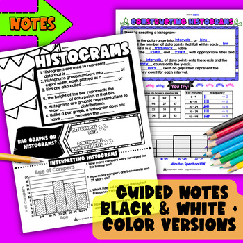 Histograms Guided Notes w/ Doodles — preview page 2 of 4