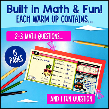 Decimal Place Value Powers of 10s 5th Grade Math Warm Ups CCSS TEKS Bell Ringers — preview page 2 of 4