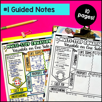 Multi Step Equations Digital & Print Bundle — preview page 2 of 4