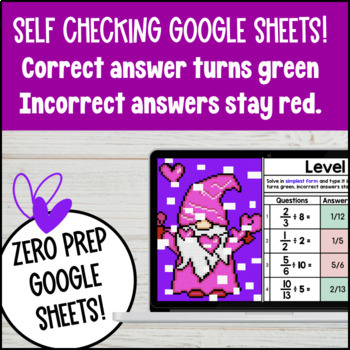 Multiplying and Dividing Fractions & Whole Numbers Digital Pixel Art BUNDLE — preview page 3 of 4