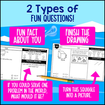 Volume and Surface Area of Prisms 7th Grade Warm Ups CCSS TEKS Bell Ringers — preview page 3 of 4