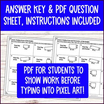[Christmas] Area of Rectangles Perimeter Rectangles Digital Pixel Art 4th Grade — preview page 4 of 4