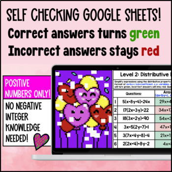 Simplify Expressions Digital Pixel Art Combine Like Terms Distributive Property — preview page 3 of 4