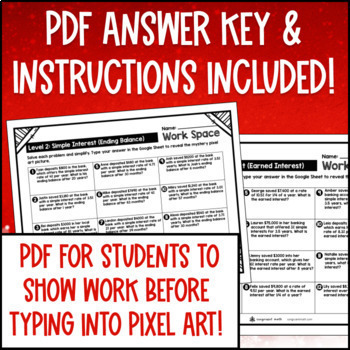 [Winter Math] Simple Interest Digital Pixel Art Principal Rate Time — preview page 4 of 4