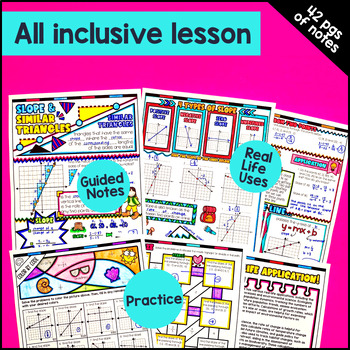 Slope Intercept Form & Functions Guided Notes & Pixel Art Digital & Print Bundle — preview page 3 of 4