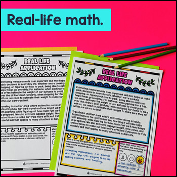 Units of Measurements Estimate Relative Size Guided Notes with Doodles 4th Grade — preview page 3 of 3