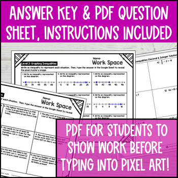 One Step and Two Step Inequalities Digital Pixel Art BUNDLE — preview page 4 of 4