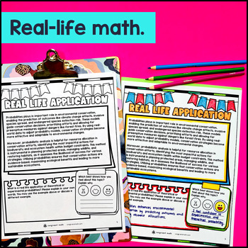 Theoretical and Experimental Probability Guided Notes w/ Doodles — preview page 4 of 4