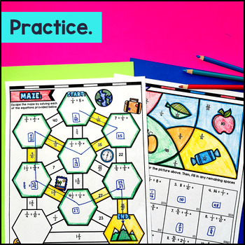 Dividing Fractions by Whole Numbers Mixed Numbers Guided Notes w/ Doodles — preview page 3 of 4