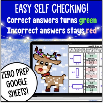 [Winter] Area and Perimeter of Composite Figures Digital Pixel Art BUNDLE — preview page 3 of 4