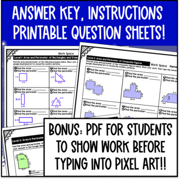 [Winter] Area and Perimeter of Composite Figures Digital Pixel Art BUNDLE — preview page 4 of 4