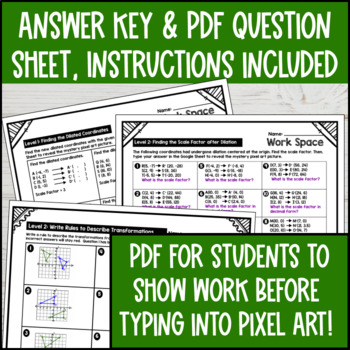 Rigid Transformations Digital Pixel Art Reflection Rotation Translation Dilation — preview page 4 of 4