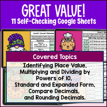 Place Value & Decimals Pixel Art Unit BUNDLE — preview page 2 of 4