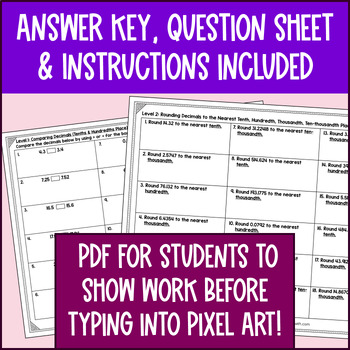 Place Value & Decimals Pixel Art Unit BUNDLE — preview page 4 of 4