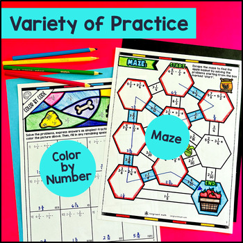Fraction and Mixed Number Operations Guided Notes w Doodles — preview page 3 of 4