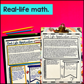 Multi Digit Multiplication Whole Numbers Guided Notes with Doodles Sketch Notes — preview page 4 of 4