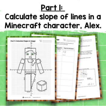 Slope of Lines Minecraft Math Project — preview page 2 of 4