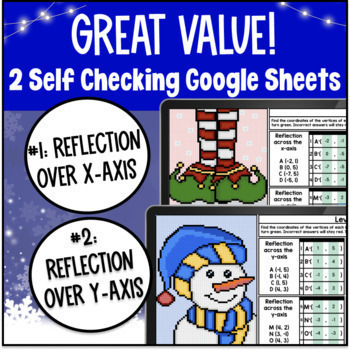 Reflections Digital Pixel Art Rigid Transformations Reflection x-axis y-axis — preview page 2 of 4