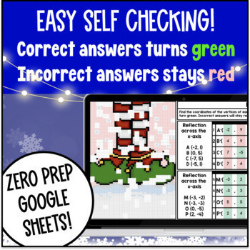 Reflections Digital Pixel Art Rigid Transformations Reflection x-axis y-axis — preview page 3 of 4