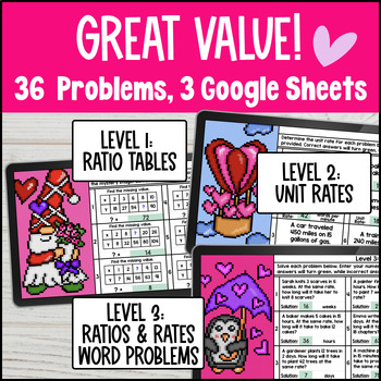 Ratios, Rates, and Unit Rates Digital Pixel Art — preview page 2 of 4
