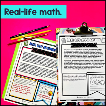 Linear Equations Infinite No and One Solutions Guided Notes w/ Doodles Sketch — preview page 4 of 4