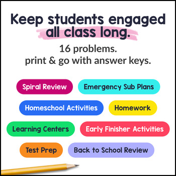 [Fall] Two Step Equations Doodle Math Twist on Color by Number Worksheets — preview page 4 of 4