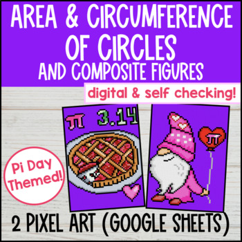 Thumbnail for Circumference and Area of Circles and Composite Figures | Digital Pixel Art