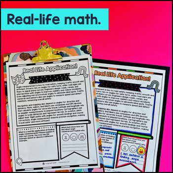 Angle Measurement Fractional Parts of a Circle Degrees Guided Notes w Doodles — preview page 4 of 4