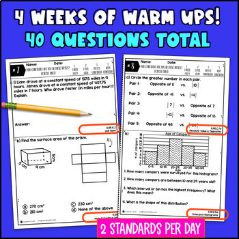 6th Grade End of Year Math Activities — preview page 2 of 4
