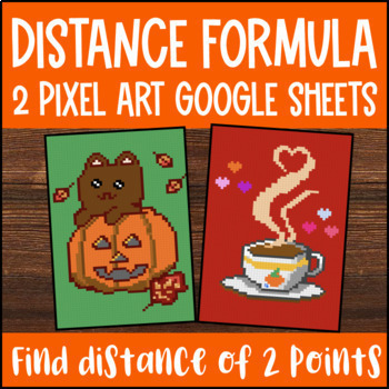 Distance Formula Pixel Art Distance Two Points Applying the Pythagorean Theorem