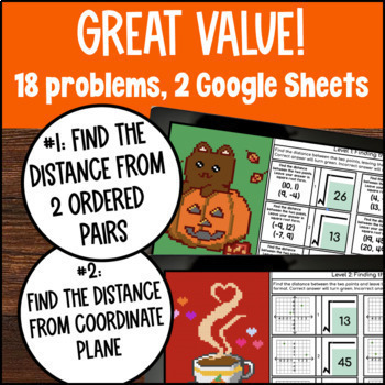 Distance Formula Pixel Art Distance Two Points Applying the Pythagorean Theorem — preview page 2 of 4