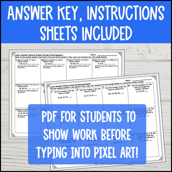 Generate & Analyze Number Patterns and Rule Digital Pixel Art 4th Grade 4.OA.C.5 — preview page 4 of 4