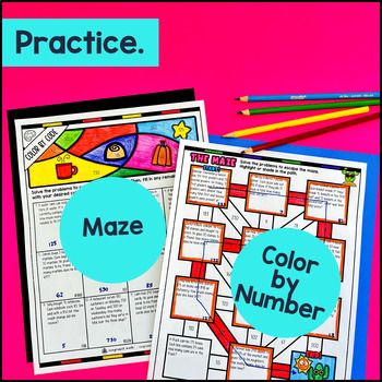 Multistep Word Problems 4 Operations Guided Notes w/ Doodles 4th Grade CCSS TEKS — preview page 3 of 4