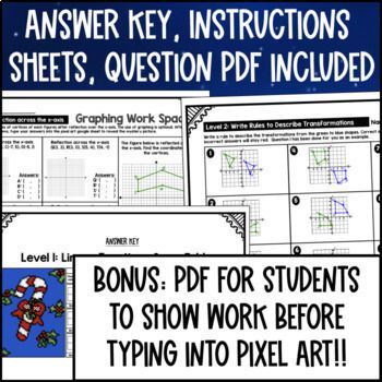 [Christmas] 8th Grade Digital Pixel Art BUNDLE Winter Activities Sub Plans — preview page 4 of 4