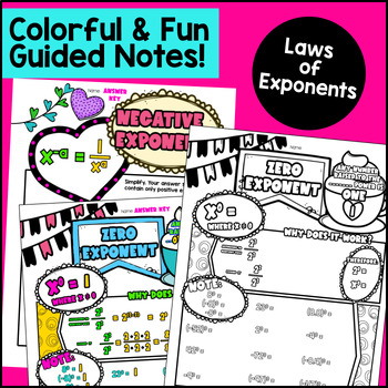 Laws of Exponents & Scientific Notations Guided Notes BUNDLE — preview page 2 of 4