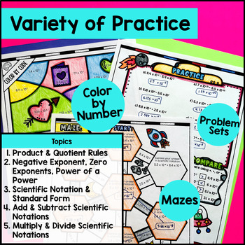Laws of Exponents & Scientific Notations Guided Notes BUNDLE — preview page 3 of 4