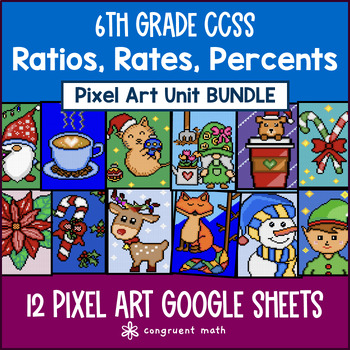 Ratios, Rates & Percents Pixel Art Unit BUNDLE