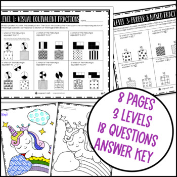 Equivalent Fractions Visual Models — preview page 4 of 4