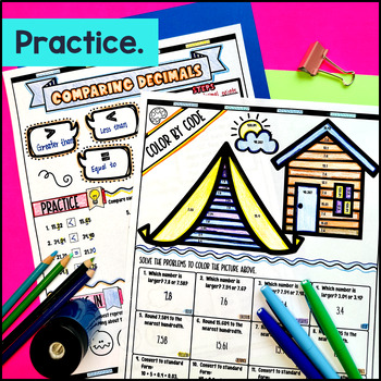 Decimal Place Value Chart Guided Notes & Doodles — preview page 3 of 4