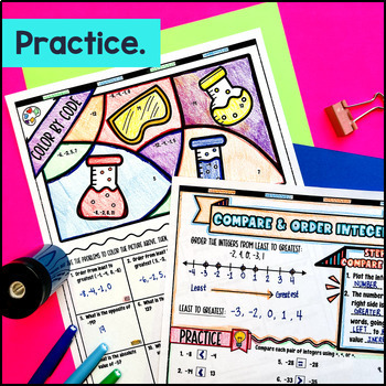 Integers, Opposites & Absolute Values Guided Notes & Doodles — preview page 3 of 4