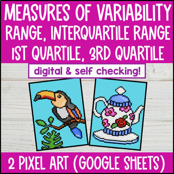 Interquartile Range Digital Pixel Art Activity