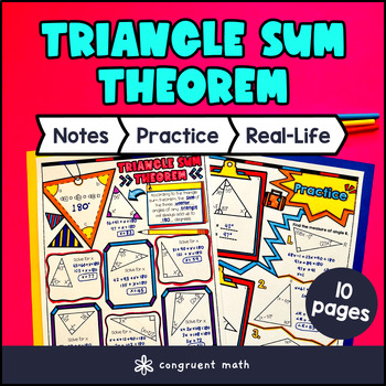 Triangle Sum Theorem Guided Notes w Doodles