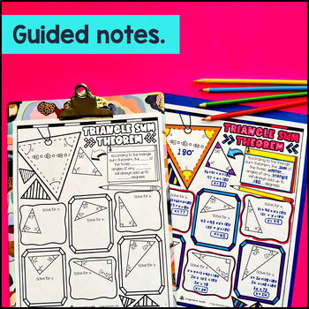 Triangle Sum Theorem Guided Notes w Doodles — preview page 2 of 4
