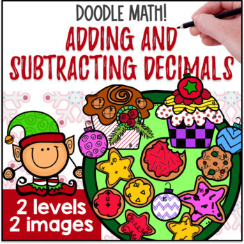 [Winter] Adding and Subtracting Decimals Doodle Math Twist on Color by Number