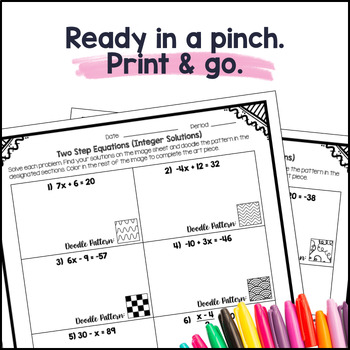 Two Step Equations — preview page 3 of 4