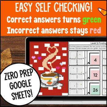 Pythagorean Theorem Halloween Digital Pixel Art Distance Formula Hypotenuse Legs — preview page 3 of 4