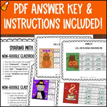 Pythagorean Theorem Halloween Digital Pixel Art Distance Formula Hypotenuse Legs — preview page 4 of 4