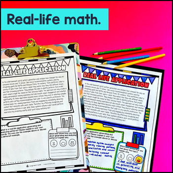 Generate and Analyze Patterns & Rule Guided Notes w/ Doodles 4th Grade 4.OA.C.5 — preview page 4 of 4